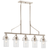 Kichler Everett 5 Light 42" Wide Linear Chandelier Polished Nickel