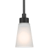 Kichler Erma 5" Wide Mini Pendant with Opal Glass Shade Black
