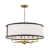 Kichler Heddle 6 Light 31" Wide Drum Chandelier Natural Brass