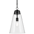 Kichler Marsailli 12" Wide Pendant with Clear Glass Shade Black
