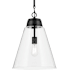 Kichler Marsailli 16" Wide Pendant with Clear Glass Shade Black