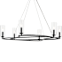 Kichler Harpin 6 Light 38" Wide Chandelier Black