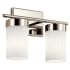 Kichler Ciona 2 Light 15" Wide Bathroom Vanity Light Polished Nickel