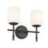 Kichler Ali 2 Light 14" Wide Vanity Light with Frosted Glass Shades Black