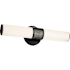 Kichler Sashi 18" Wide LED Bath Bar with White Glass Shade Black