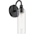 Kichler Kavi 13" Tall Bathroom Sconce with Clear Glass Shade Black
