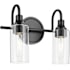 Kichler Kavi 2 Light 13" Wide Vanity Light with Clear Glass Shades Black