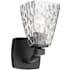 Kichler Marant 10" Tall Bathroom Sconce with Clear Water Glass Shade Black