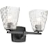Kichler Marant 2 Light 14" Wide Vanity Light with Clear Water Glass Shades Black