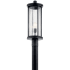 Kichler Barras 23" Tall Single Head Post Lights Ceiling Fixture Black