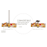 The Kichler 65384 can be installed as a pendant or semi-flush ceiling light