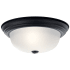 Kichler 2 Light 13" Wide Flush Mount Bowl Ceiling Fixture Black