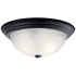 Kichler 3 Light 15" Wide Flush Mount Bowl Ceiling Fixture Black