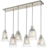 Kichler Evie 6 Light 34" Multi Light Pendant with Mercury Glass Brushed Nickel