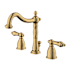 Kingston Brass Heritage 1.2 GPM Widespread Bathroom Faucet with Pop-Up Drain Assembly Polished Brass