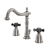 Kingston Brass Duchess 1.2 GPM Widespread Bathroom Faucet with Pop-Up Drain Assembly Brushed Nickel