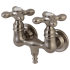 Kingston Brass Vintage Wall Mounted Clawfoot Tub Filler Brushed Nickel