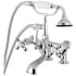 Kingston Brass Vintage Deck Mounted Clawfoot Tub Filler with Built-In Diverter - Includes Hand Shower Polished Chrome
