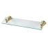 Kingston Brass Heritage 21" Brass and Glass Bathroom Shelf Brushed Brass