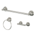 Kingston Brass Restoration 3 Piece Bathroom Package with 18" Towel Bar, Towel Ring, Toilet Paper Holder Brushed Nickel