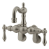 Kingston Brass Vintage Wall Mounted Clawfoot Tub Filler with Metal Lever Handles Brushed Nickel