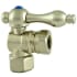 Kingston Brass Vintage Angle Stop with 1/2 Inch Comp, 1/2 Inch or 7/16 Inch Slip Joint and Metal Lever Brushed Nickel