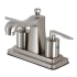 Kingston Brass Serena 1.2 GPM Deck Mounted Centerset Bathroom Faucet with Pop-Up Drain Assembly - Includes Escutcheon Brushed Nickel