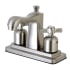 Kingston Brass Millennium 1.2 GPM Centerset Bathroom Faucet with Pop-Up Drain Assembly Brushed Nickel