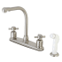 Kingston Brass Concord 1.8 GPM Standard Kitchen Faucet - Includes Side Spray Brushed Nickel