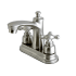 Kingston Brass Victorian 1.2 GPM Centerset Bathroom Faucet with Pop-up Drain Assembly Brushed Nickel