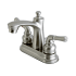 Kingston Brass Naples 1.2 GPM Centerset Bathroom Faucet with Pop-Up Drain Assembly Brushed Nickel