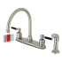 Kingston Brass Kaiser 1.8 GPM Standard Kitchen Faucet - Includes Side Spray Brushed Nickel