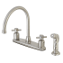 Kingston Brass Concord 1.8 GPM Standard Kitchen Faucet - Includes Side Spray Brushed Nickel