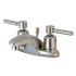 Kingston Brass Concord 1.2 GPM Centerset Bathroom Faucet with Pop-Up Drain Assembly Brushed Nickel