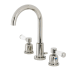 Kingston Brass Paris 1.2 GPM Widespread Bathroom Faucet with Pop-Up Drain Assembly Polished Nickel