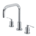 Kingston Brass Serena 1.2 GPM Deck Mounted Widespread Bathroom Faucet with Pop-Up Drain Assembly Polished Chrome