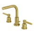 Kingston Brass Concord 1.2 GPM Widespread Bathroom Faucet with Pop-Up Drain Assembly Brushed Brass
