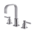 Kingston Brass Concord 1.2 GPM Widespread Bathroom Faucet with Pop-Up Drain Assembly Brushed Nickel