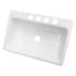 Kingston Brass Towne 33" Undermount Single Basin Kitchen Sink White