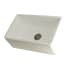 Kingston Brass Arcticstone 30" Farmhouse Single Basin Stone Composite Kitchen Sink with Basket Strainer Matte White