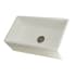 Kingston Brass Arcticstone 33" Farmhouse Single Basin Stone Composite Kitchen Sink with Basket Strainer Matte White