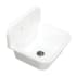 Kingston Brass Arcticstone 24" Drop In Single Basin Kitchen Sink with Backsplash Matte White