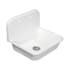 Kingston Brass Arcticstone 24" Drop In Single Basin Stone Composite Kitchen Sink with Basket Strainer Matte White