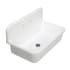 Kingston Brass Arcticstone 36" Drop In Single Basin Kitchen Sink with Backsplash Matte White
