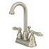 Kingston Brass Restoration 1.2 GPM Centerset Bathroom Faucet with Pop-Up Drain Assembly Brushed Nickel