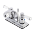 Kingston Brass Paris 1.2 GPM Centerset Bathroom Faucet with Pop-Up Drain Assembly Polished Chrome