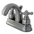Kingston Brass Restoration 1.2 GPM Centerset Bathroom Faucet with Pop-Up Drain Assembly Brushed Nickel