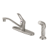 Kingston Brass Wyndham 1.8 GPM Standard Kitchen Faucet - Includes Side Spray Brushed Nickel