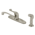 Kingston Brass 1.8 GPM Deck Mounted Standard Single Handle Kitchen Faucet - Includes Escutcheon Brushed Nickel