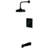 Kingston Brass Revival Tub and Shower Trim Package with 1.8 GPM Single Function Shower Head Matte Black